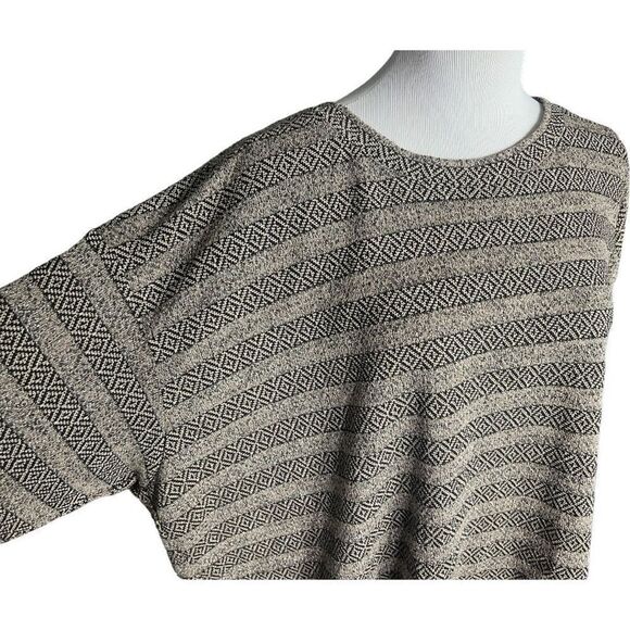 NWT Womens Dillards Bobeau Gold Metallic w Black Underlay Flowy Top Blouse -  3X - Picture 2 of 3